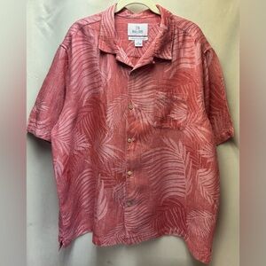 28 Palms Hawaiian Style Silk and Linen blend Shirt Men's XXL